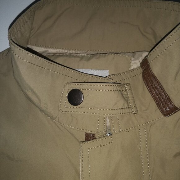 Le Chateau Men's Size Medium Tan w/ Dark Brown Casual Full Zip Jacket - Picture 4 of 7